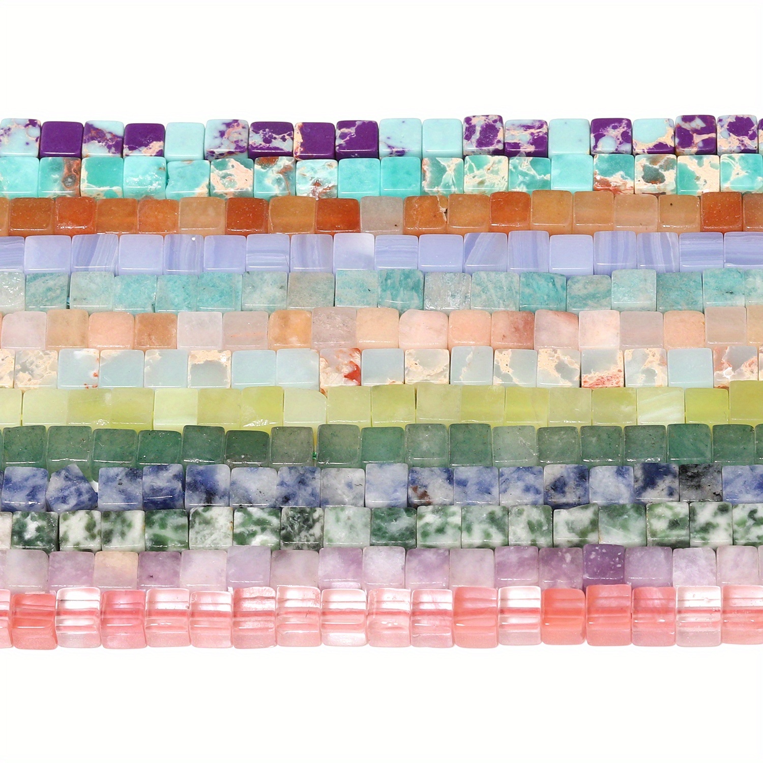 Natural Stone Cube Beads for DIY Jewelry Making